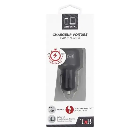 CHARGEUR ALLUME CIGARES DOUBLE USB 30W TNB