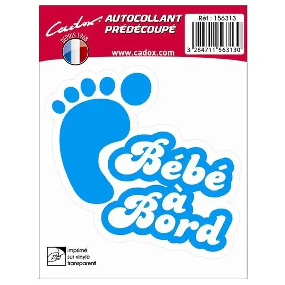 ADHESIF MINI BEBE A BORD GARCON - 156313 - CADOX