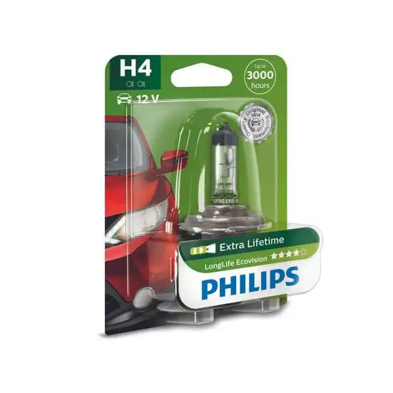 Ampoule H4 X1 LLECO 12V 60/55W PH PHILIPS - 12342LLECOB1