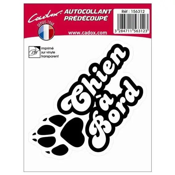 ADHESIF MINI "CHIEN A BORD" - 156312 - CADOX
