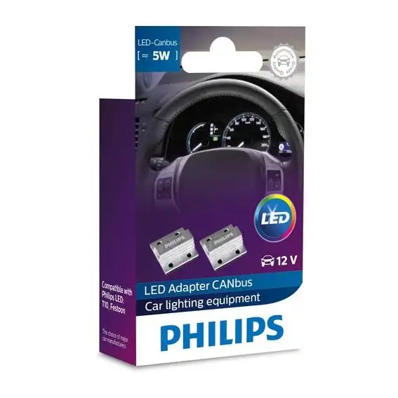 Lot de 2 ADAPTATEUR CANBUS 5W 12V X2 - PHILIPS