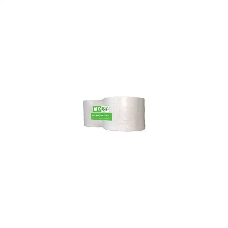 2 Rouleaux de papier Cellullose 1 couche 950 m x 24 cm Blanc