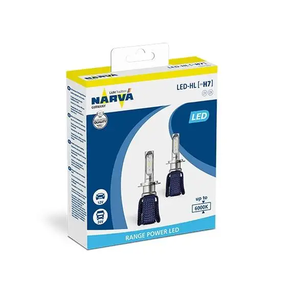 Lot de 2 ampoules H7 Range Power LED 12/24V NVA NARVA