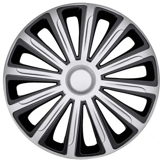 4 enjoliveurs CAR+ Alaska 13 pouces Noir/Argent
