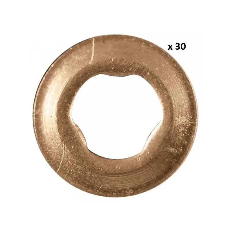 30 RONDELLES EN CUIVRE POUR INJECTEURS - Ø15.0x8.0x1.5 - UNIVERSAL (REF. 53464)