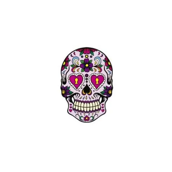 TATOO TRANSFERABLE HIPPIE SKULL 1