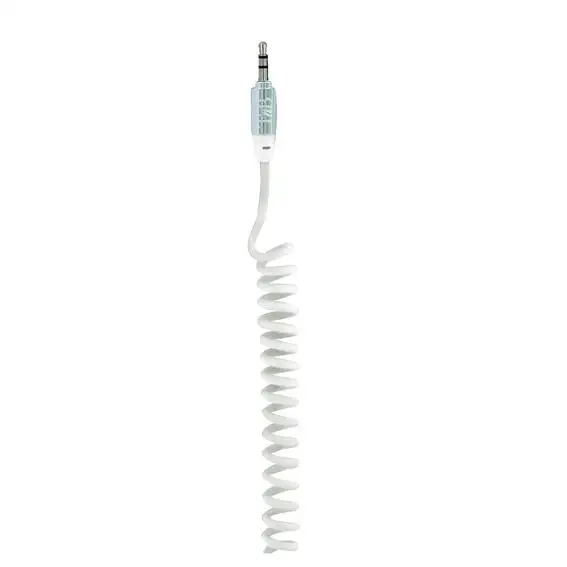 Câble jack torsade 3.5 / 3.5mm blanc