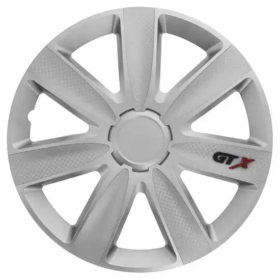 4 enjoliveurs CAR+ VR 14 pouces Carbone/Argent