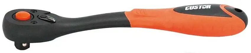 CLé à CLIQUET RéVERSIBLE CUSTOR 3/8" (10MM) AVEC POIGNéE EN PLASTIQUE