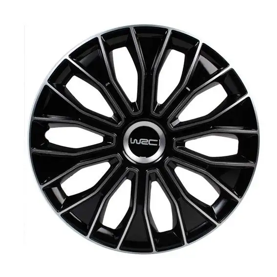 4 enjoliveurs WRC Bicolor 14 pouces Noir/Gris