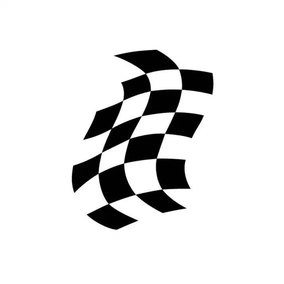 Autocollant transférable Damier Noir pour moto