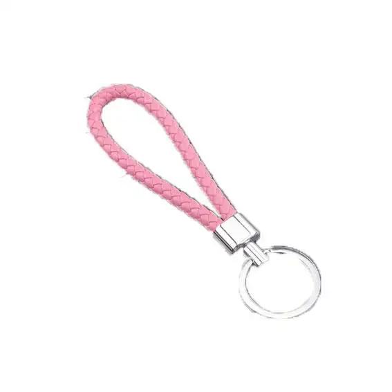 PORTE CLES TRESSE ROSE