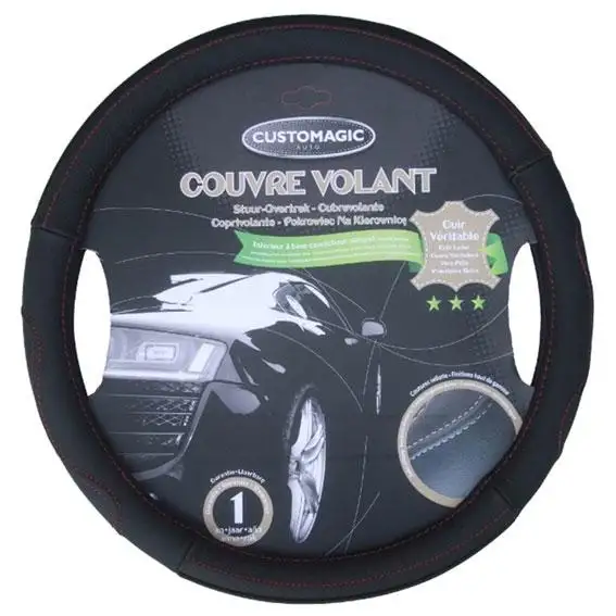 COUVRE VOLANT CUIR PREMIUM - 187210 - CUSTOMAGIC