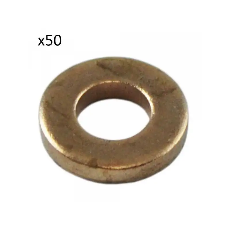 50 RONDELLES DE CUIVRE POUR INJECTEURS (16,0 x 7,5 x 1,7MM)