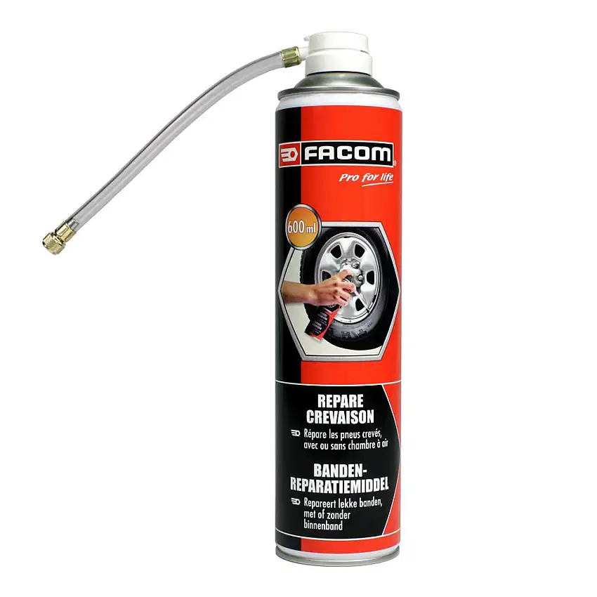 Bombe anti crevaison FACOM - Répare crevaison 600 ml