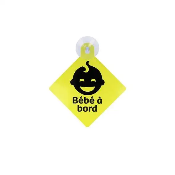 BEBE A BORD JAUNE REFLECH VENTOUSE