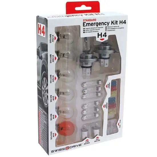 Coffret 16 ampoules H4 + 12 fusibles - Evo
