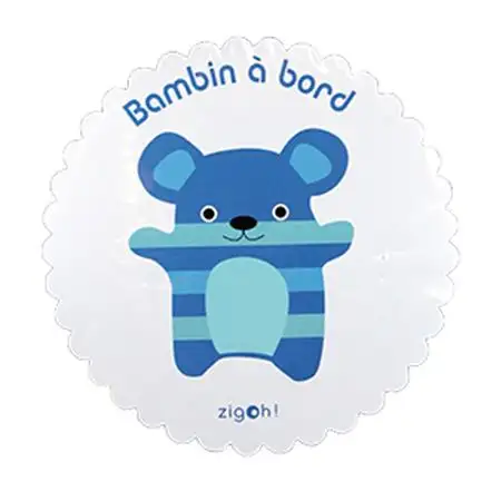 ADHESIF BAMBIN A BORD ZIGOH