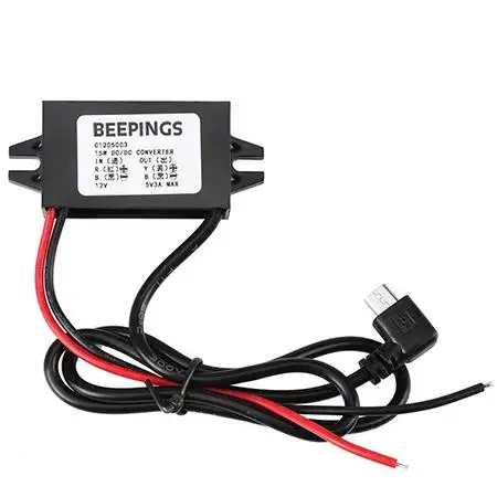 Convertisseur 12V vers 5V micro USB coudé