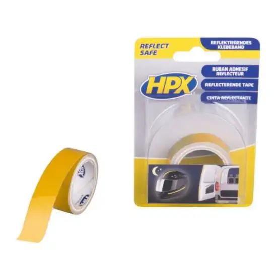 Ruban adhésif jaune fluorescent  19MMX1.5M - HPX
