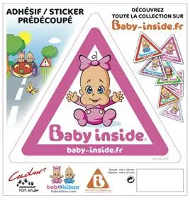 Autocollant Bébé à bord - Fille