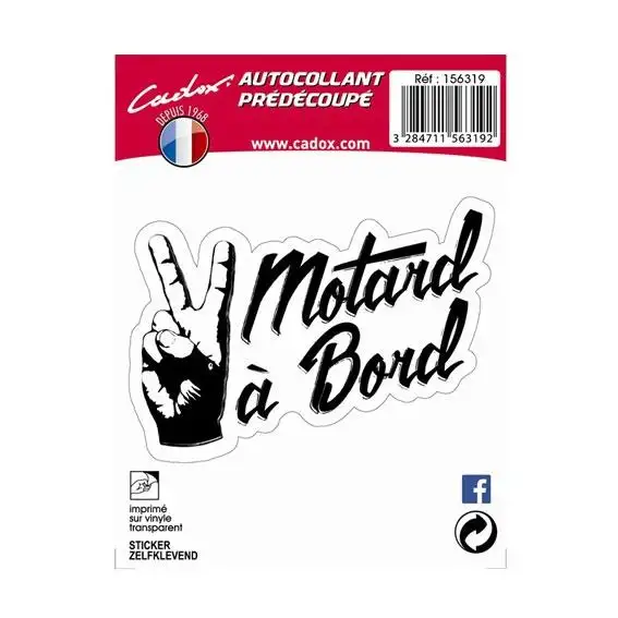 STICKER MOTARD A BORD - 156319 - CADOX