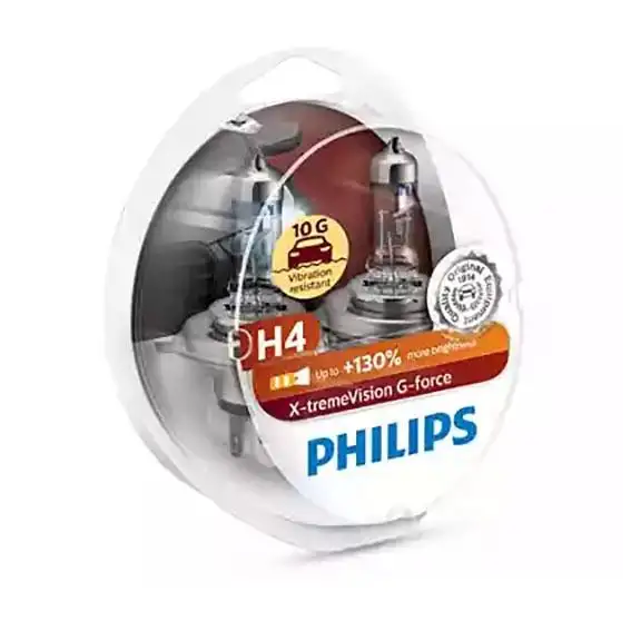 Ampoule H4 X2 XTREME VISION GFORCE 60/55W PHILIPS - 12342XVGS2