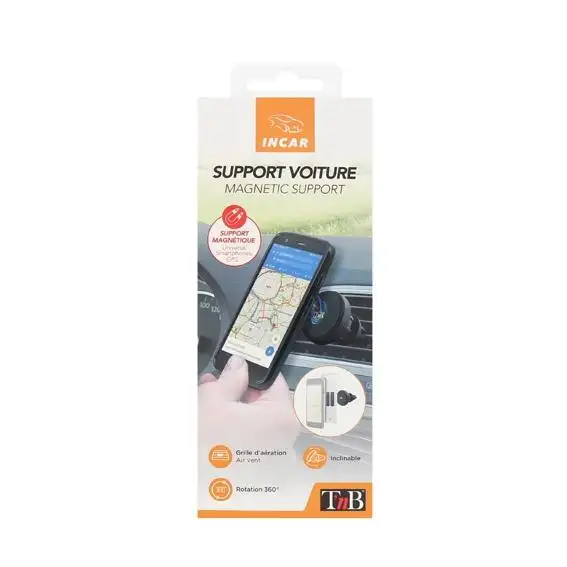 Support magnétique rotatif sur grille d'aération