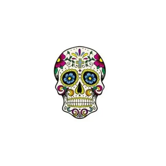 TATOO TRANSFERABLE HIPPIE SKULL 2