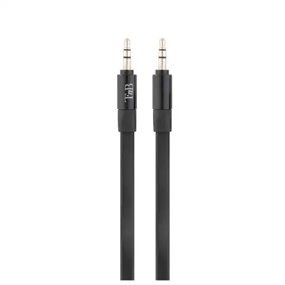 Câble jack plat 3.5 / 3.5mm noir