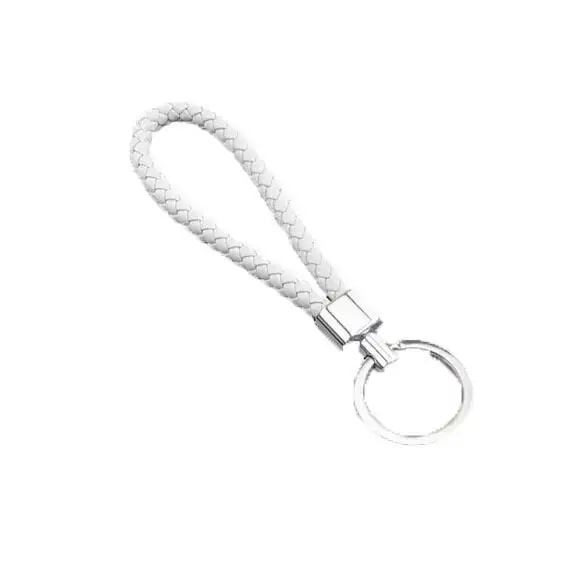 PORTE CLES TRESSE BLANC