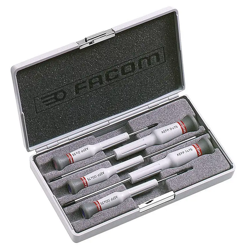 FACOM - Coffret de 5 Tournevis de pécision Micro-Tech Phillips - AEFP.J1