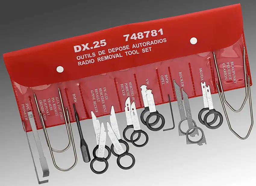 FACOM - Kit de 20 outils de dépose autoradio - DX.25