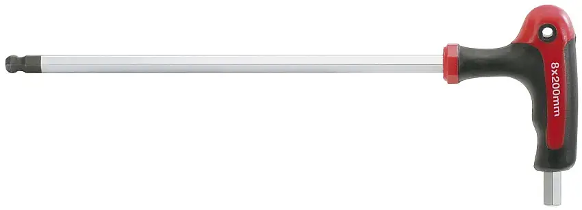Clé mâle 6 pans à tête sphérique à poignée en T, 4 mm KS Tools 151.8133