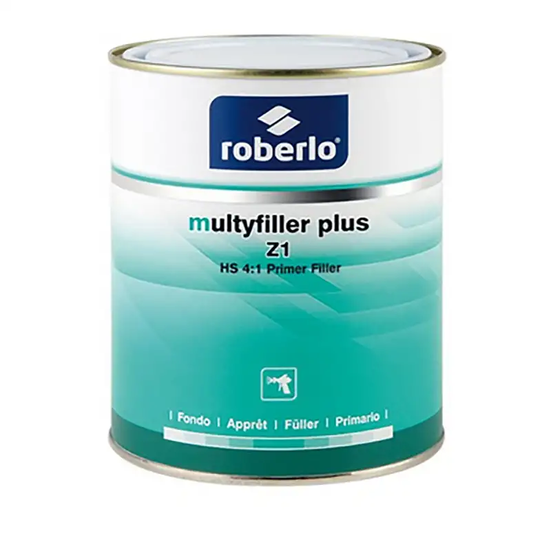 Apprêt acrylique isolant HS en 4:1 ROBERLO multyfiller plus 1l z4 gris foncé