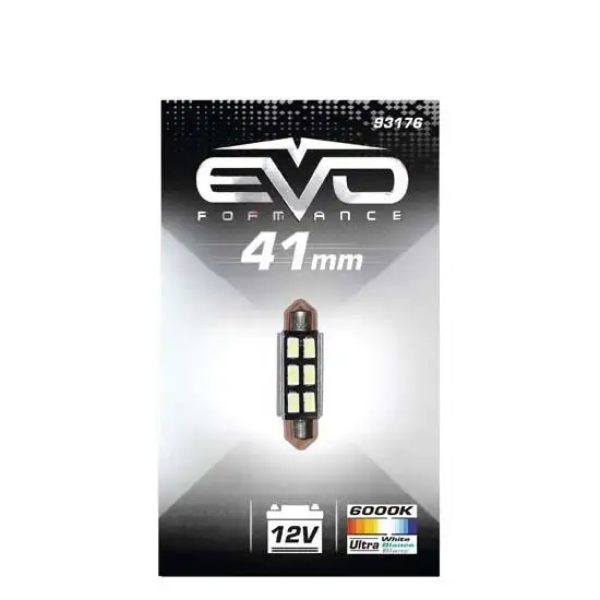 Navette 12v 41mm6leds x1 bl - EVO