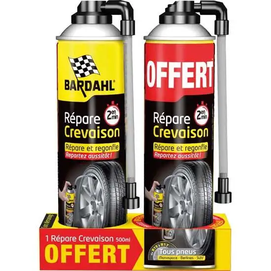 Bombe anti crevaison 500 ml x 2 - BARDAHL