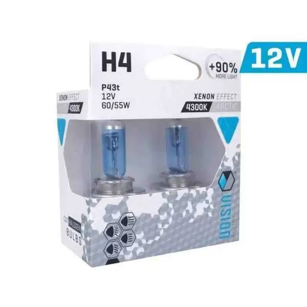 Ampoules VISION blanc arctique H4 12V 60   55W P43t U E4   90 , 2 pcs.