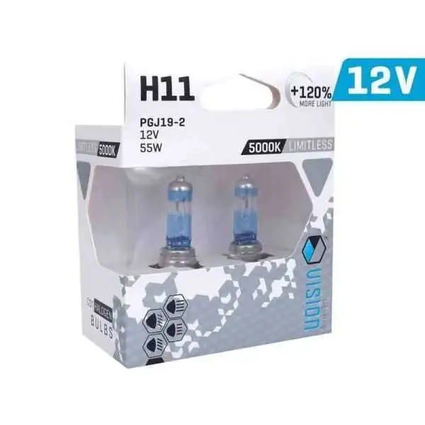 Ampoules VISION illimité blanc H11 12V 55W PGJ19-2 U E4   120 , 2 pcs.