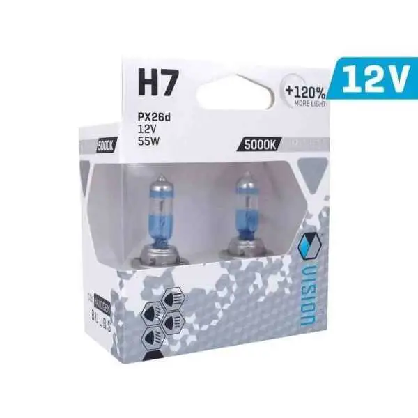 Ampoules VISION illimité blanc H7 12V 55W PX26d U E4   120 , 2 pcs.