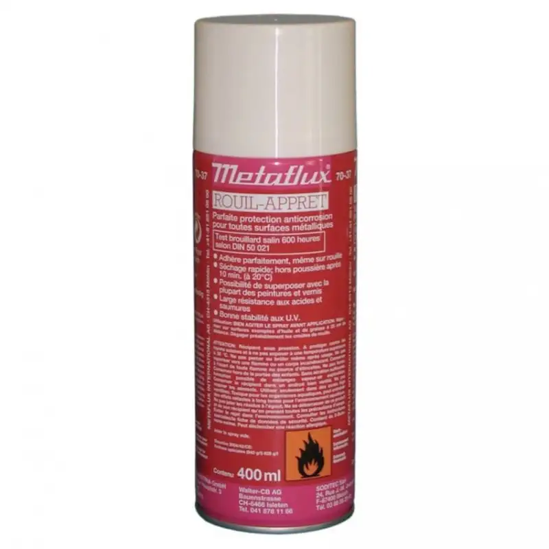 Apprêt anti-rouille rouge-brun 400ml - METAFLUX