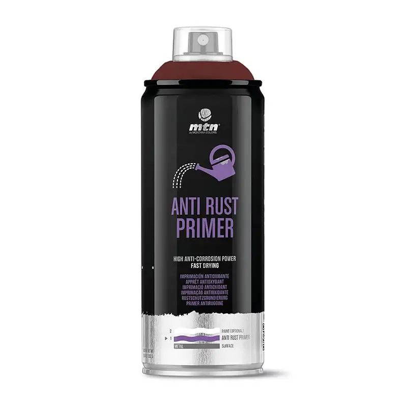 Apprêt antirouille rouge-brun en spray - MONTANA PRO