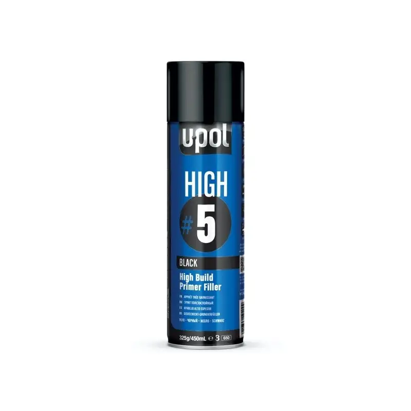Apprêt garnissant 1K noir en bombe 450ml - UPOL