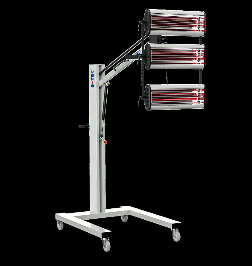 B-TEC IR-X3 SéCHEUR DE PEINTURE INFRAROUGE AVEC 3 CASSETTES ET PUISSANCE DE 3060 WATT