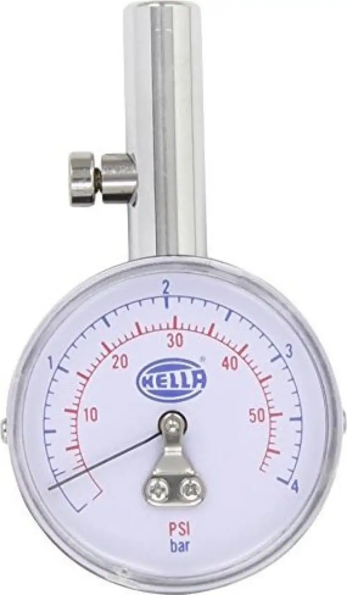 MANOMèTRE DE PRESSION DES PNEUS HELLA AVEC MANOMèTRE ANALOGIQUE ET PLAGE DE MESURE DE 4 BARS