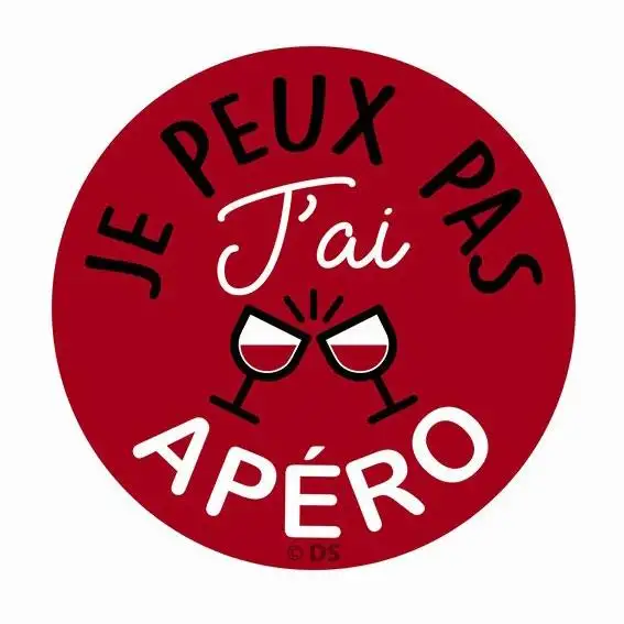 STICKER "JE PEUX PAS J'AI APERO" - 157808 - CADOX