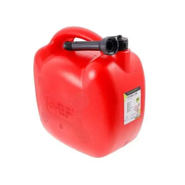 Bidon en plastique pour carburant, 20L, ovale, rouge