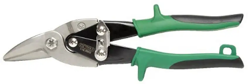 CISAILLE à TôLE KS-TOOLS COUPE à DROITE AVEC POIGNéE VERTE