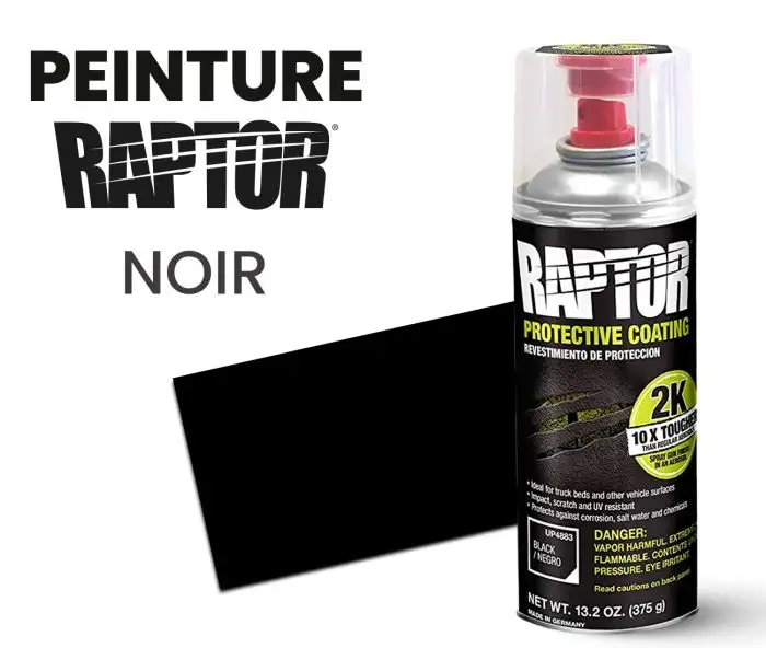Bombe peinture Raptor noir