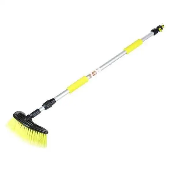 Brosse à flux rond 20 cm   8  avec manche télescopique 105 - 160 cm avec valve